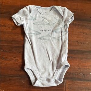 🍼Carter's Blue 'Mighty Cute' Bodysuit🍼